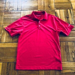 Nike Dri-Fit Golf Polo Red Size Small